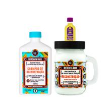 Kit Lola Bemdita Ghee Reconstrução Sh 250ml + Masc 350ml + Pinga! Óleo Pataúa e Moringa 50ml