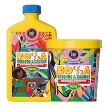 Kit Lola Bossa Crespos e Cachos: Shampoo 500ml e Máscara Capilar 450g