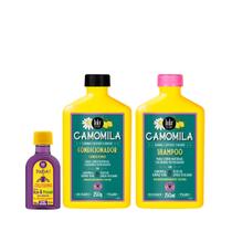 Kit Lola Camomila Sh 250ml + Cond 250ml + Pinga! Óleo Açaí e Pracaxi 50ml Kit Lola Camomila Sh 250ml + Cond 250ml + Pinga! Óleo Açaí e Pracaxi 50ml