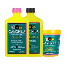 Kit Lola Cosmetics Camomila - Shampoo 250ml e Condicionador 250g e Máscara 230g