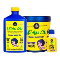 Kit Lola Cosmétics Reconstrução Argan Oil - Shampoo e Máscara de Reconstrução e Óleo Capilar Kit Lola Cosmétics Reconstrução Argan Oil - Shampoo e Máscara de Reconstrução e Óleo Capilar