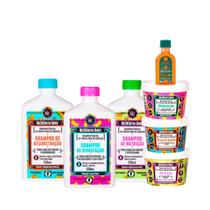 Kit Lola Cronograma Bemdita Ghee 3x Sh + 3x Masc 100ml + Pinga! Óleo Cenoura e Oliva 50ml