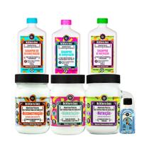 Kit Lola Cronograma Bemdita Ghee 3x Sh + 3x Masc 350ml + Danos Vorazes Óleo Reparador 50ml Kit Lola Cronograma Bemdita Ghee 3x Sh + 3x Masc 350ml + Danos Vorazes Óleo Reparador 50ml
