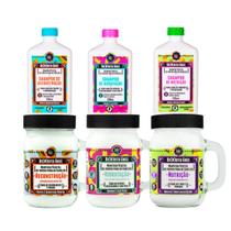 Kit Lola Cronograma Bemdita Ghee 3x Sh + 3x Masc 350ml