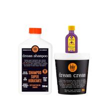 Kit Lola Dream Cream Sh 250ml + Masc 200ml + Pinga! Óleo Açaí e Pracaxi 50ml