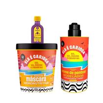 Kit Lola Ela é Carioca Masc 450ml + Cpp 4ABC 480ml + Pinga! Óleo Açaí e Pracaxi 50ml