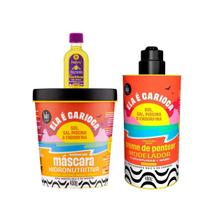 Kit Lola Ela é Carioca Masc 450ml + Cpp 4ABC 480ml + Pinga! Óleo Pataúa e Moringa 50ml