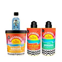 Kit Lola Ela é Carioca Masc 450ml + Cpp 4ABC 480ml + Proteína 500ml + Danos Vorazes Óleo Reparador