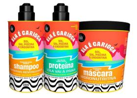 Kit Lola Ela É Carioca - Proteína 3 Em 1 E Shampoo E Máscara Kit Lola Ela É Carioca - Proteína 3 Em 1 E Shampoo E Máscara