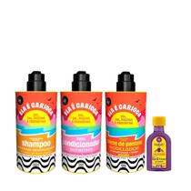 Kit Lola Ela é Carioca Sh 500ml + Cond 500ml + Cpp 4ABC 480ml + Pinga! Óleo Açaí e Pracaxi 50ml