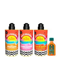 Kit Lola Ela é Carioca Sh 500ml + Cond 500ml + Cpp 4ABC 480ml + Pinga! Óleo Cenoura e Oliva 50ml