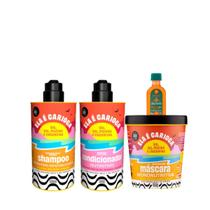 Kit Lola Ela é Carioca Sh 500ml + Cond 500ml + Masc 450ml + Pinga! Óleo Cenoura e Oliva 50ml