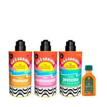 Kit Lola Ela é Carioca Sh 500ml + Cond 500ml + Proteína 500ml + Pinga! Óleo Cenoura e Oliva 50ml Kit Lola Ela é Carioca Sh 500ml + Cond 500ml + Proteína 500ml + Pinga! Óleo Cenoura e Oliva 50ml