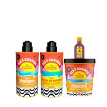 Kit Lola Ela é Carioca Sh 500ml + Masc 450ml + Cpp 3ABC 480ml + Pinga! Óleo Açaí e Pracaxi 50ml