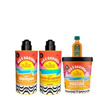 Kit Lola Ela é Carioca Sh 500ml + Masc 450ml + Cpp 3ABC 480ml + Pinga! Óleo Cenoura e Oliva 50ml