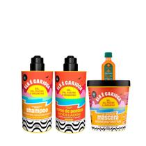 Kit Lola Ela é Carioca Sh 500ml + Masc 450ml + Cpp 4ABC 480ml + Pinga! Óleo Cenoura e Oliva 50ml