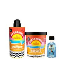Kit Lola Ela é Carioca Sh 500ml + Masc 450ml + Danos Vorazes Óleo Reparador 50ml