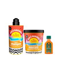 Kit Lola Ela é Carioca Sh 500ml + Masc 450ml + Pinga! Óleo Cenoura e Oliva 50ml