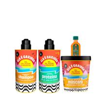 Kit Lola Ela é Carioca Sh 500ml + Masc 450ml + Proteína 500ml + Pinga! Óleo Cenoura e Oliva 50ml