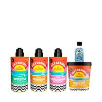 Kit Lola Ela é Carioca Shampoo + Condicionador + Mascara + Proteína + Danos Vorazes Óleo Reparador