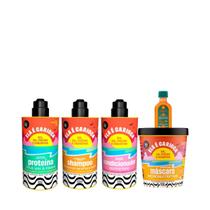 Kit Lola Ela é Carioca Shampoo + Condicionador + Mascara + Proteína + Pinga! Óleo Cenoura e Oliva