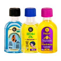 Kit Lola From Rio - Óleo Danos Vorazes 50ml + Leave-In Argan Oil 50ml + Óleo Pinga! Patauá & Moringa 50ml