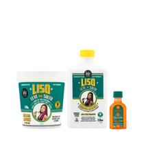 Kit Lola Liso Leve e Solto Sh 250ml + Masc 230ml + Pinga! Óleo Cenoura e Oliva 50ml