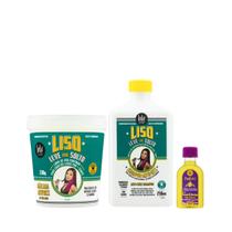 Kit Lola Liso Leve e Solto Sh 250ml + Masc 230ml + Pinga! Óleo Pataúa e Moringa 50ml