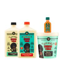 Kit Lola Meu Cacho Minha Vida Sh 500ml + Cond 500ml + Masc 450ml + Pinga! Óleo Cenoura e Oliva 50ml