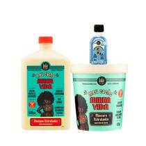Kit Lola Meu Cacho Minha Vida Sh 500ml + Masc 450ml + Danos Vorazes Óleo Reparador 50ml