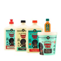 Kit Lola Meu Cacho Minha Vida Shampoo + Condicionador + Mascara + Cpp + Pinga! Óleo Cenoura e Oliva