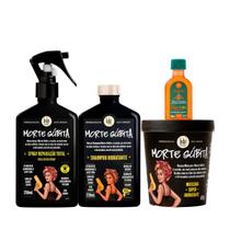 Kit Lola Morte Súbita Sh 250ml + Masc 450ml + Spray 250ml + Pinga! Óleo Cenoura e Oliva 50ml Kit Lola Morte Súbita Sh 250ml + Masc 450ml + Spray 250ml + Pinga! Óleo Cenoura e Oliva 50ml