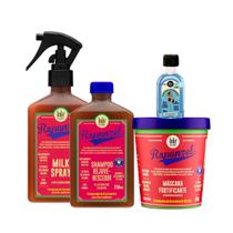 Kit Lola Rapunzel Sh 250ml + Spray Milk 250ml + Masc 450ml + Danos Vorazes Óleo Reparador 50ml Kit Lola Rapunzel Sh 250ml + Spray Milk 250ml + Masc 450ml + Danos Vorazes Óleo Reparador 50ml
