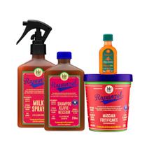 Kit Lola Rapunzel Sh 250ml + Spray Milk 250ml + Masc 450ml + Pinga! Óleo Cenoura e Oliva 50ml