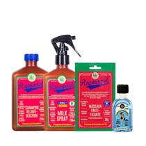 Kit Lola Rapunzel Sh 250ml + Spray Milk 250ml + Masc Sachê 30g + Danos Vorazes Óleo Reparador 50ml Kit Lola Rapunzel Sh 250ml + Spray Milk 250ml + Masc Sachê 30g + Danos Vorazes Óleo Reparador 50ml