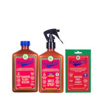 Kit Lola Rapunzel Sh 250ml + Spray Milk 250ml + Masc Sachê 30g Kit Lola Rapunzel Sh 250ml + Spray Milk 250ml + Masc Sachê 30g
