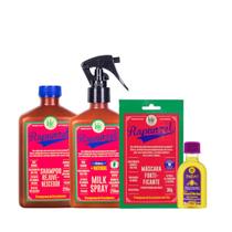 Kit Lola Rapunzel Sh 250ml + Spray Milk 250ml + Masc Sachê 30g + Pinga! Óleo Pataúa e Moringa 50ml