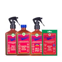 Kit Lola Rapunzel Sh 250ml + Spray Milk 250ml + Masc Sachê 30g + Tônico 250ml Kit Lola Rapunzel Sh 250ml + Spray Milk 250ml + Masc Sachê 30g + Tônico 250ml