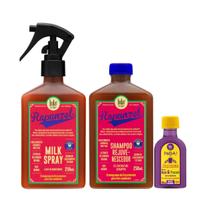 Kit Lola Rapunzel Sh 250ml + Spray Milk 250ml + Pinga! Óleo Açaí e Pracaxi 50ml