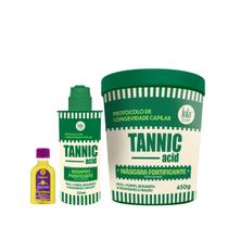 Kit Lola Tannic Acid com Shampoo, Máscara e Pinga! Óleo Pataúa e Moringa