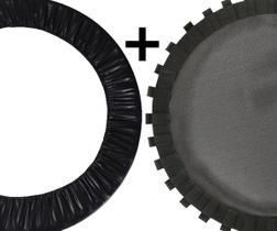 KIT Lona Tela Jump 32 Molas + Capa Saia de Proteção de Molas Jump