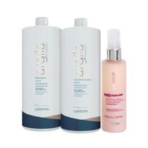 Kit London Argila Shampoo 1L, Condicionador 1L e Leave in 100ml