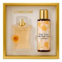 Kit lonkoom lucky flower orange edp 100ml + body splash flower orange 250ml
