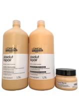 Kit Loreal Absolut Repair Gold Quinoa Shampoo 1,5L Cond. 1,5L Mascara 250g