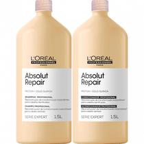 Kit loreal absolut repair gold quinoa shampoo e condicionador 1500 ml cada
