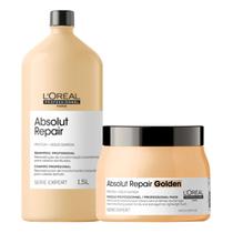 Kit loreal absolut repair gold shampoo 1500ml+mascara light 500gr
