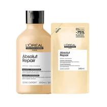 Kit loreal absolut repair gold shampoo 300ml+refil shampoo 240ml