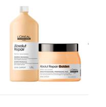 Kit LOréal Absolut Repair - Shampoo 1,5L + Máscara Golden 500g