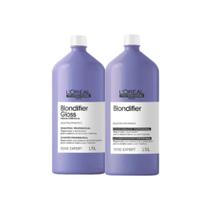 Kit loreal blondifier gloss shampoo 1.5l + condicionador 1.5l