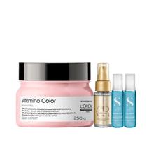 Kit Loreal Cabelos Coloridos Máscara, Oil R. E 2 Ampolas